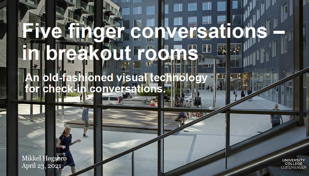 Five finger conversation \u2013 from the conference! \u2013 Eten Journal